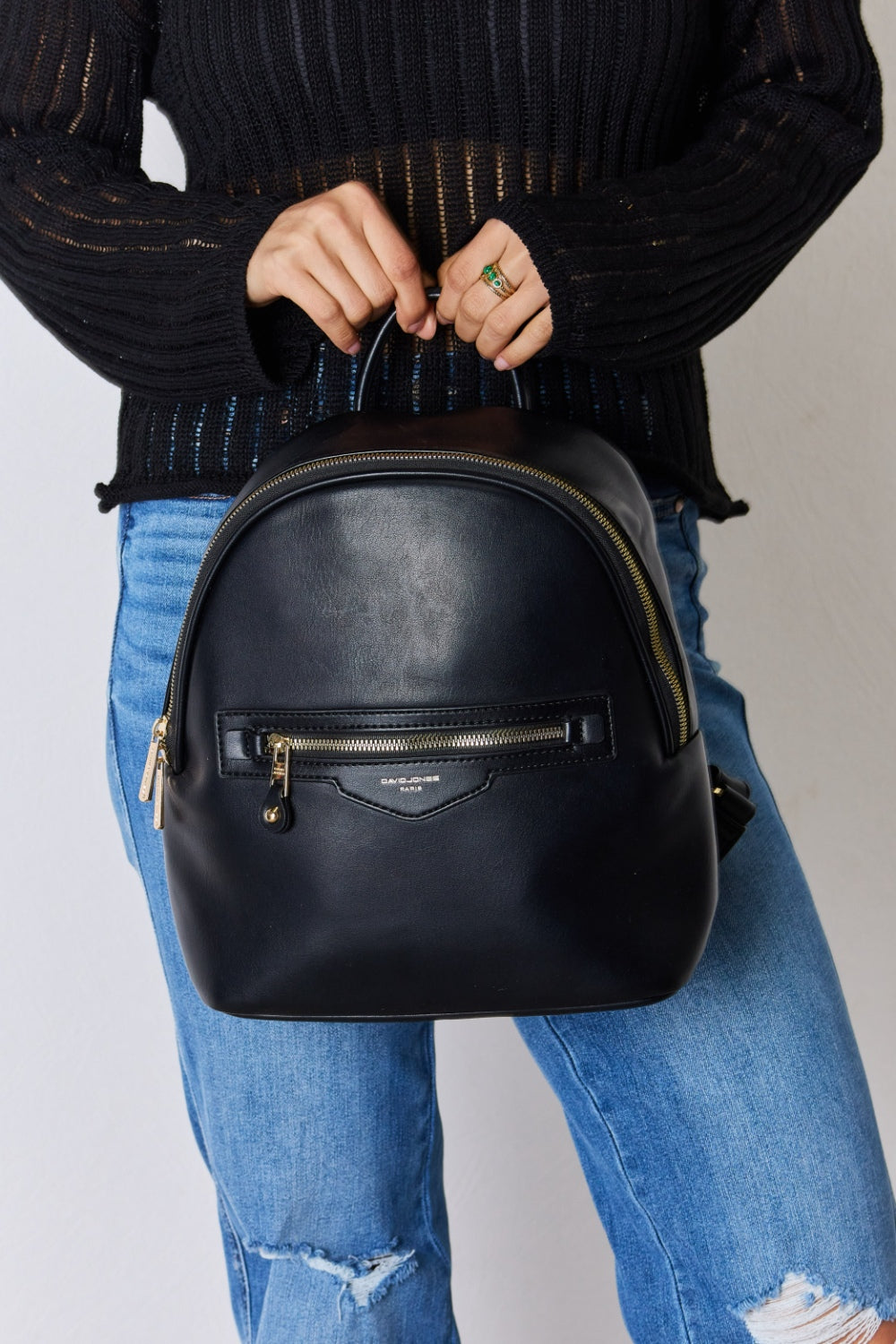 Sac à dos en cuir PU David Jones
