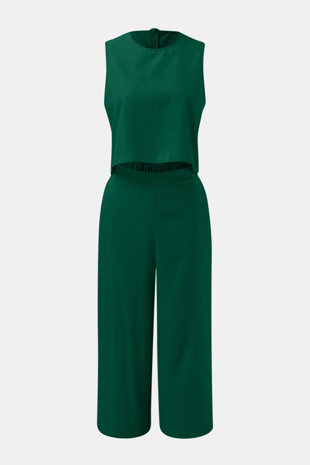 Ensemble haut à col rond et pantalon large