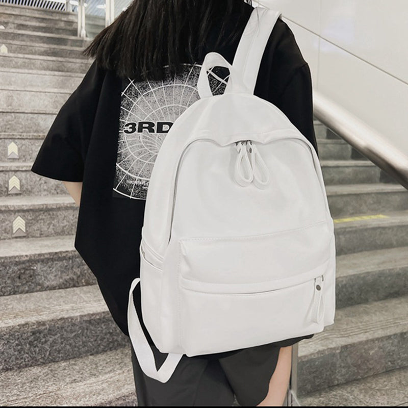 Sac à dos zippé en cuir PU