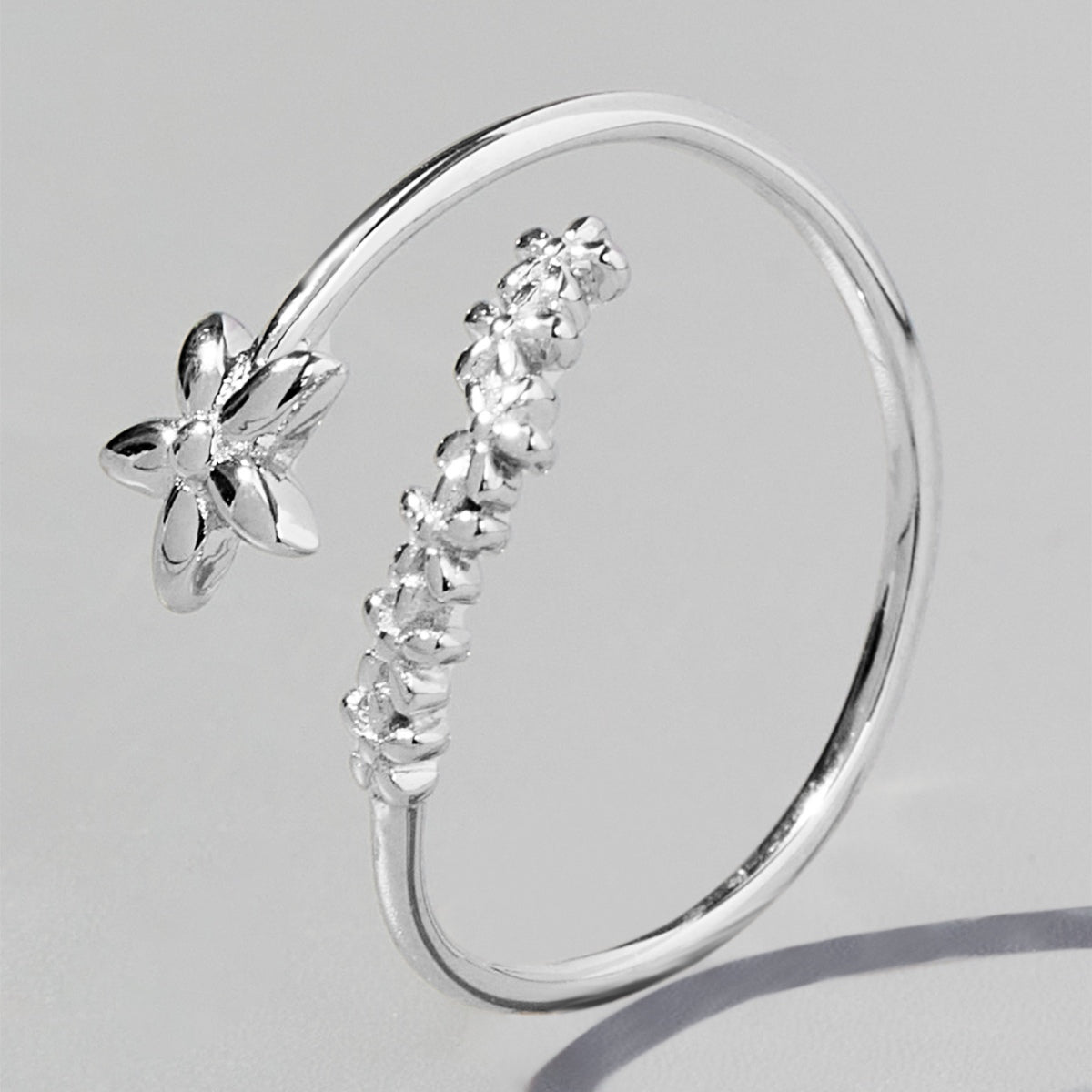 Bague fleur en argent sterling 925