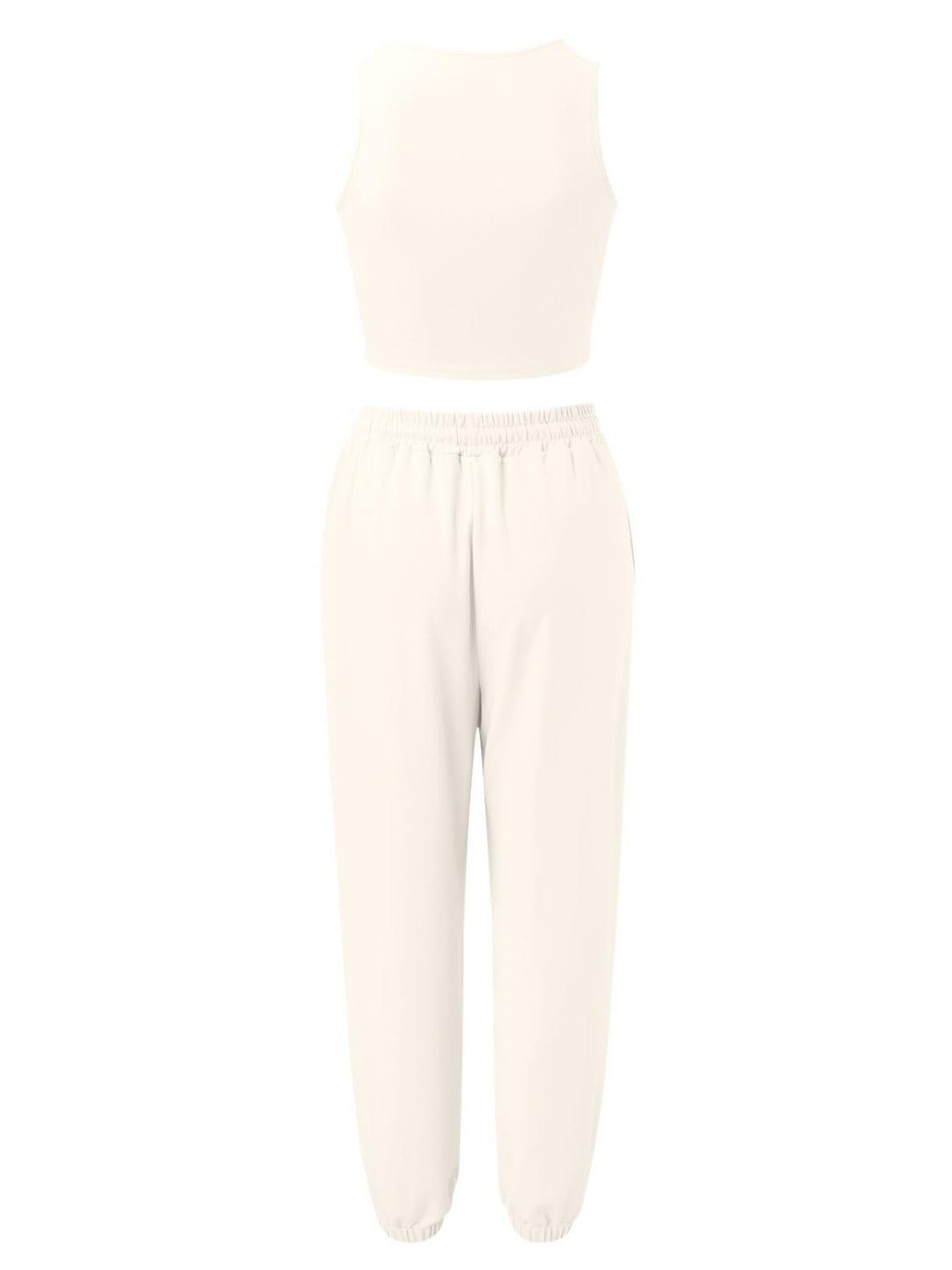 Ensemble haut à bretelles larges et pantalon de jogging à cordon de serrage
