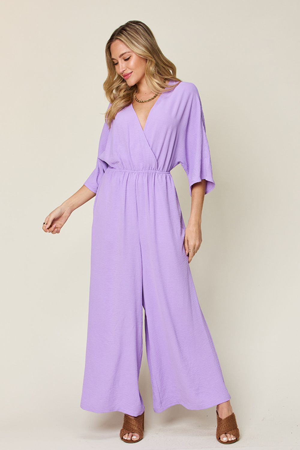 Combinaison à jambes larges et surplis Double Take avec poches