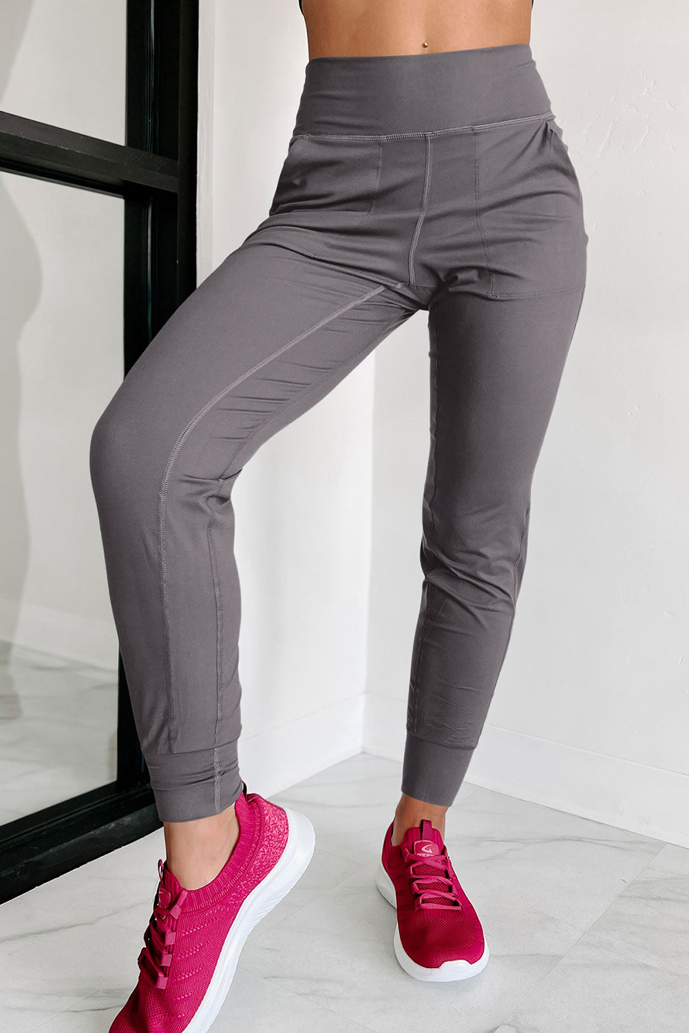 Pantalon de jogging taille haute avec poches