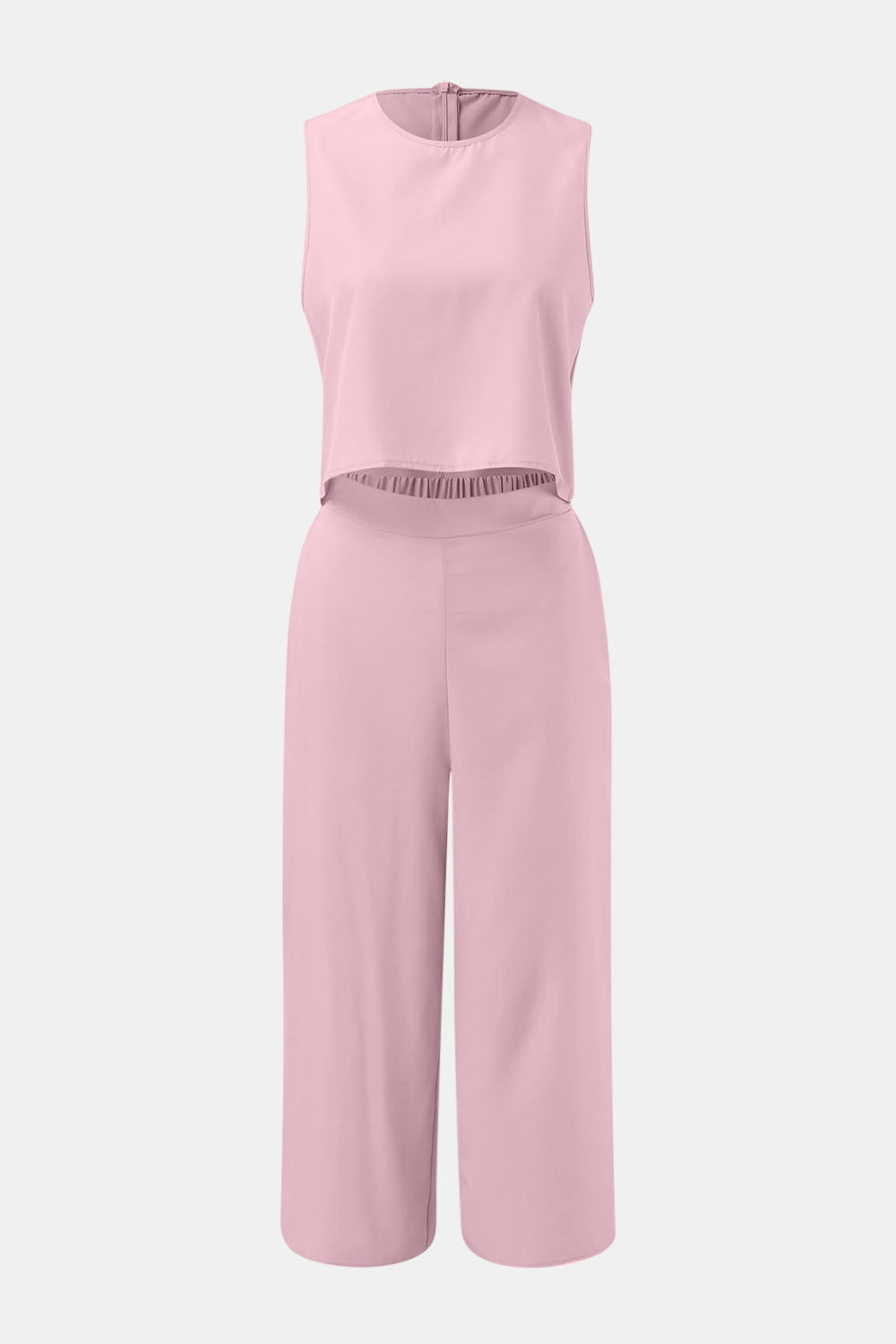 Ensemble haut à col rond et pantalon large
