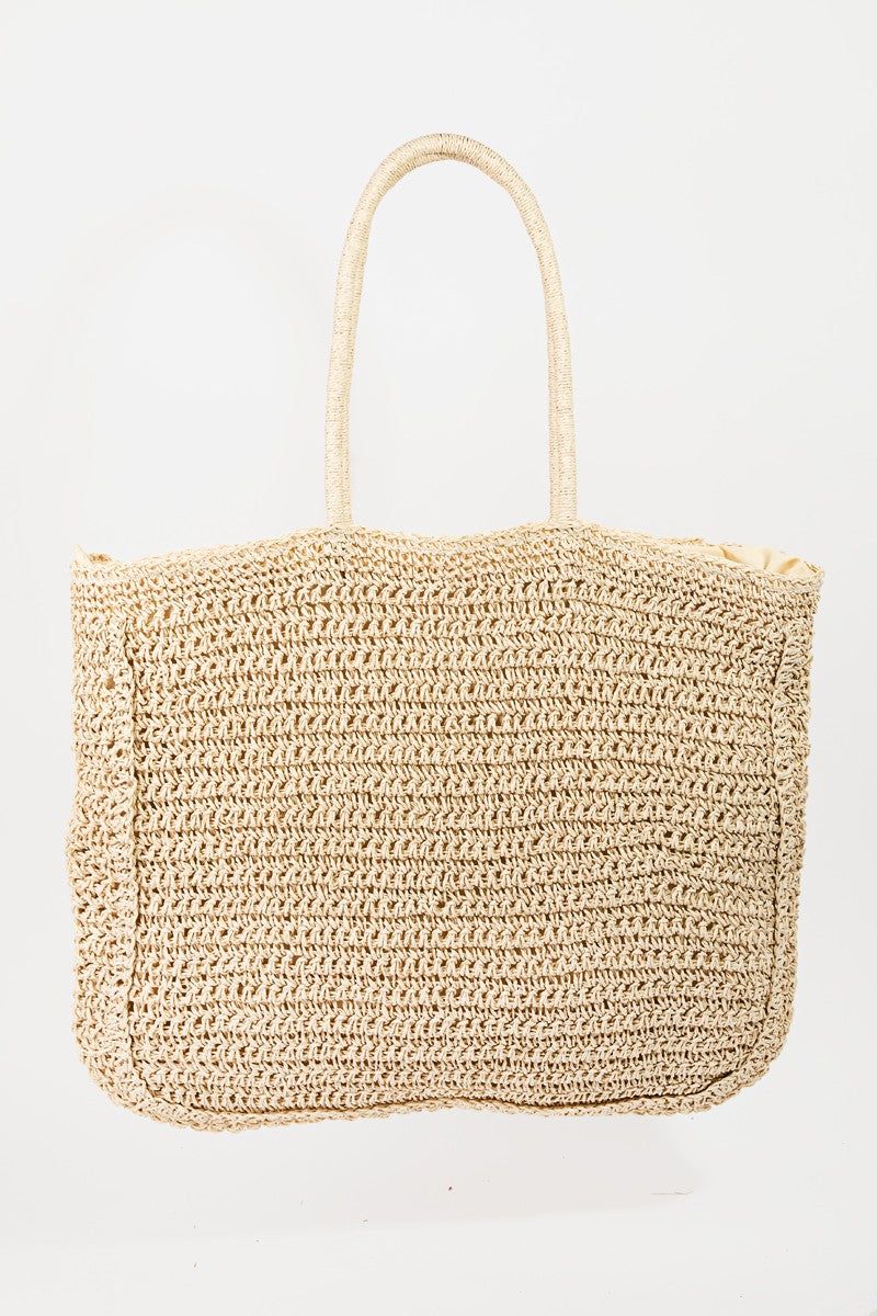 Sac fourre-tout tressé Fame Flower