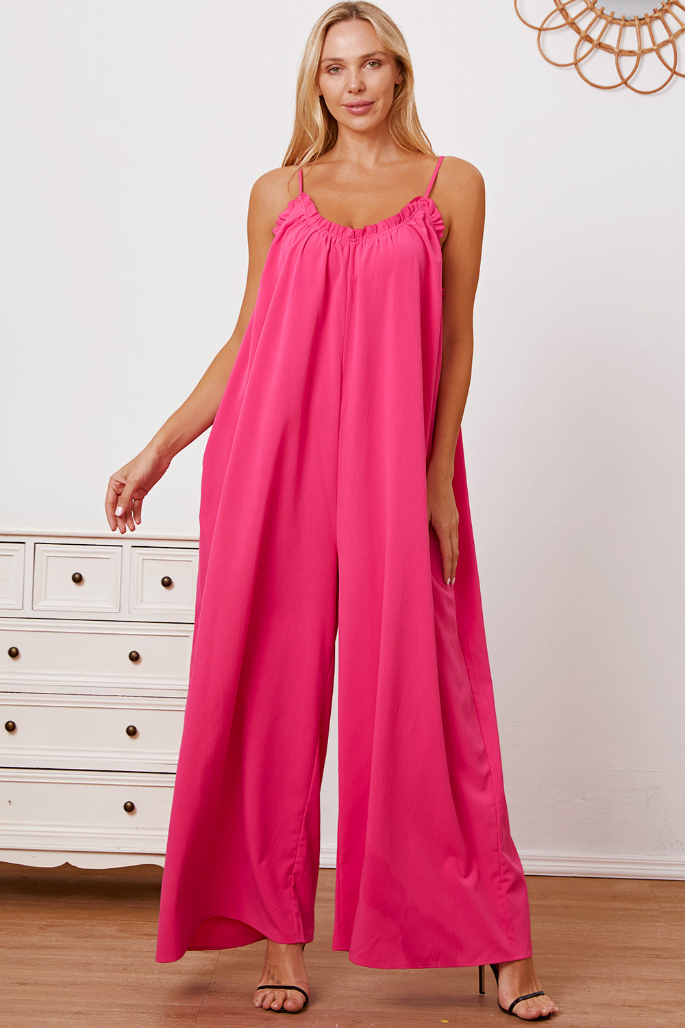Combinaison camisole Double Take taille réelle à volants et à nouer dans le dos avec poches