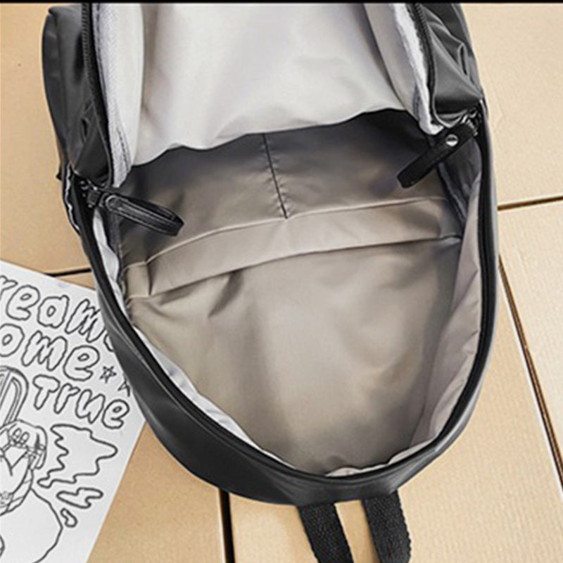 Sac à dos zippé en cuir PU