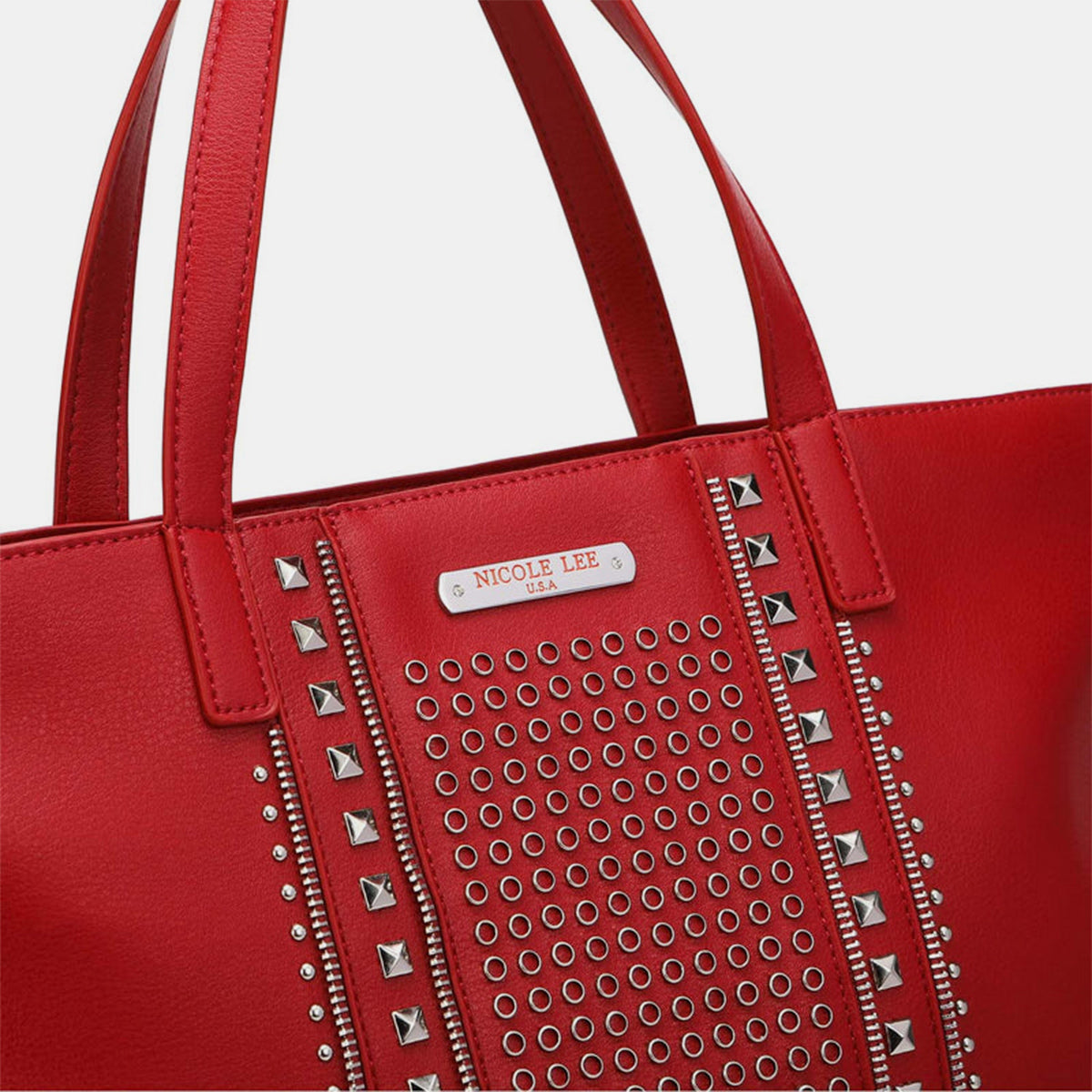 Grand sac fourre-tout clouté Nicole Lee USA