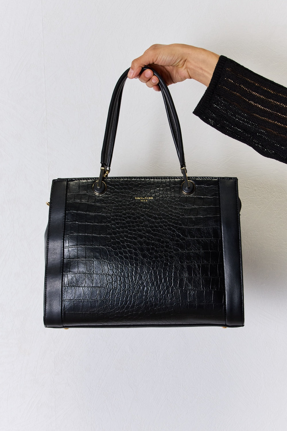Sac à main en cuir PU texturé David Jones