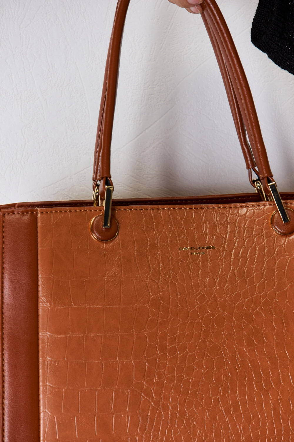 Sac à main en cuir PU texturé David Jones