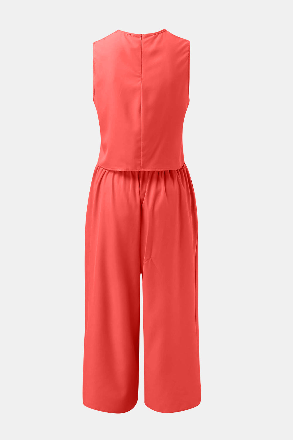 Ensemble haut à col rond et pantalon large