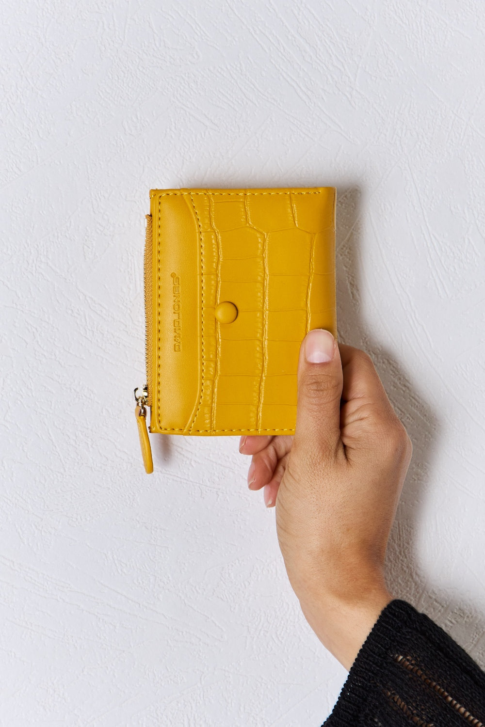 Mini portefeuille en cuir PU texturé David Jones