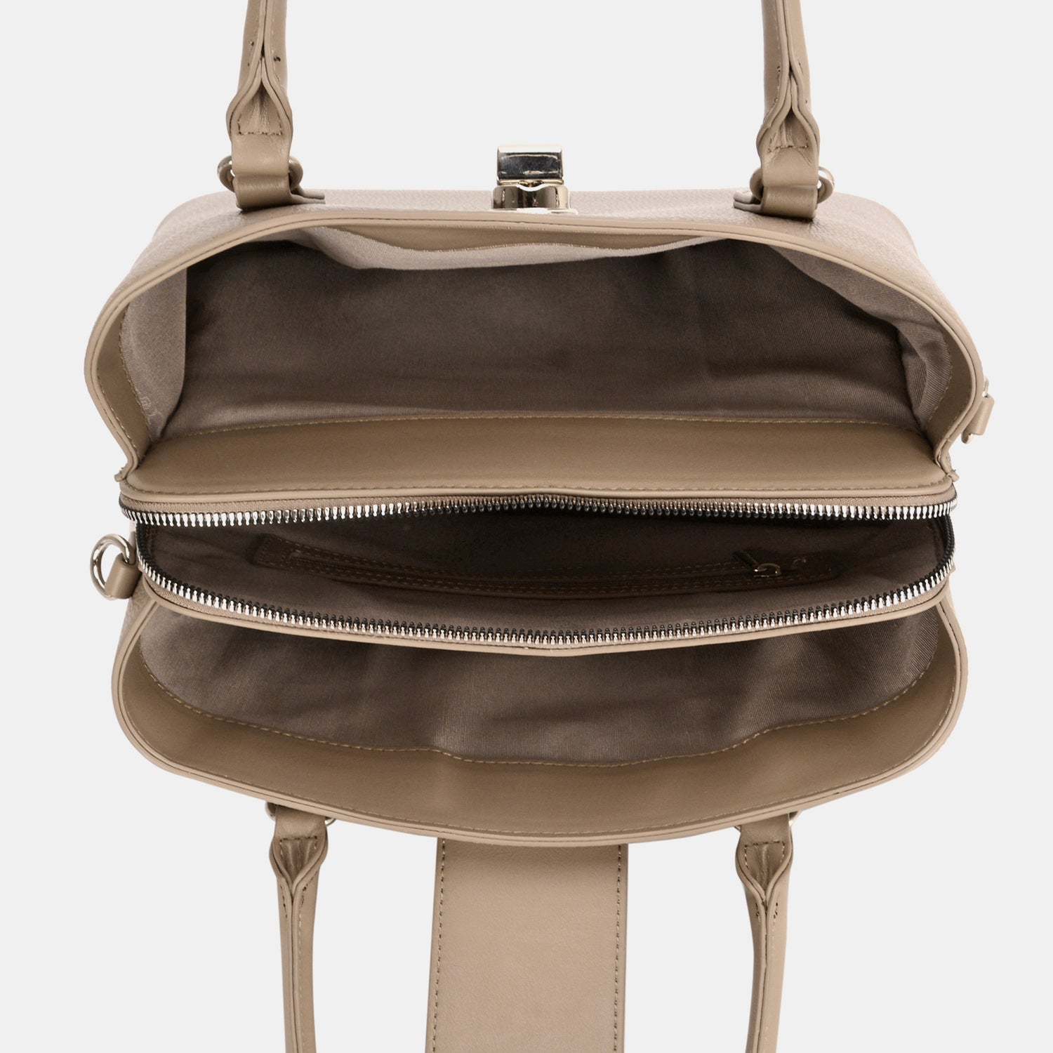 Sac fourre-tout en cuir PU à fermoir tournant David Jones