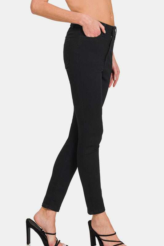 Jean skinny taille haute Zenana avec poches