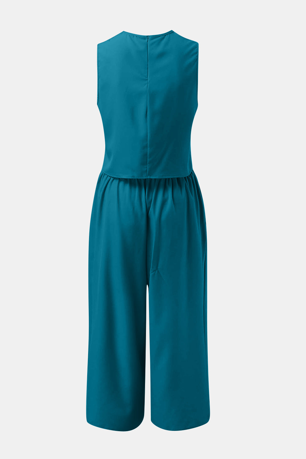 Ensemble haut à col rond et pantalon large