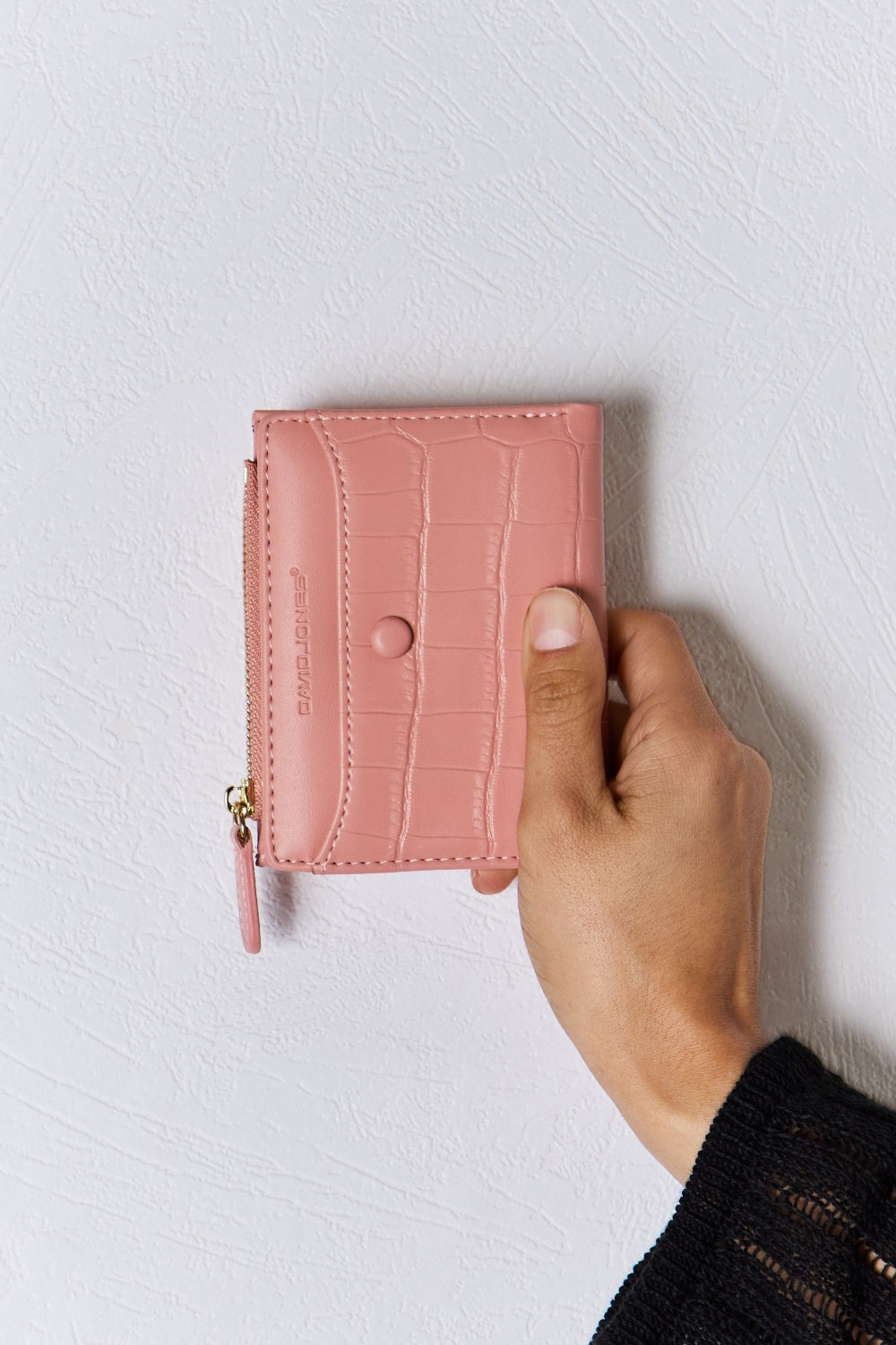 Mini portefeuille en cuir PU texturé David Jones