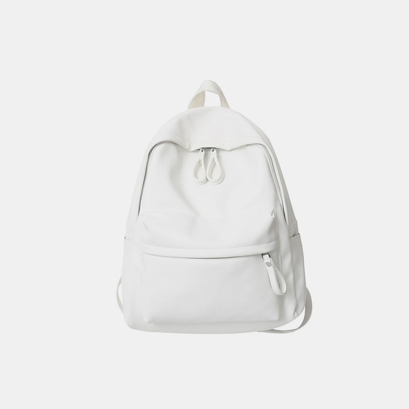 Sac à dos zippé en cuir PU