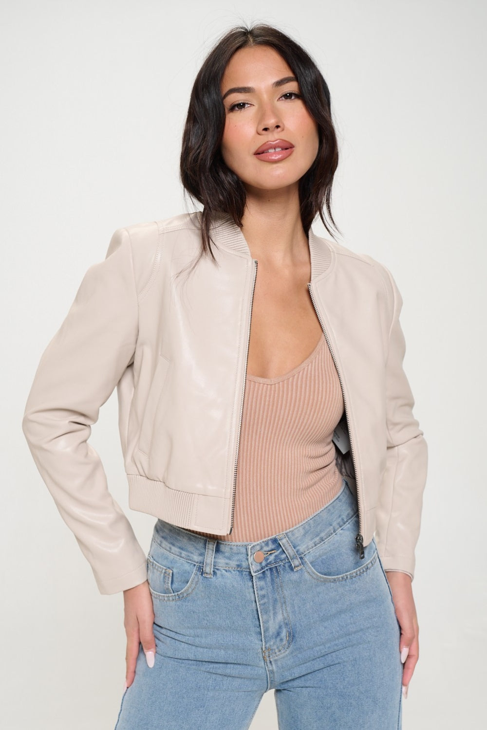 Veste bomber courte zippée Coalition LA