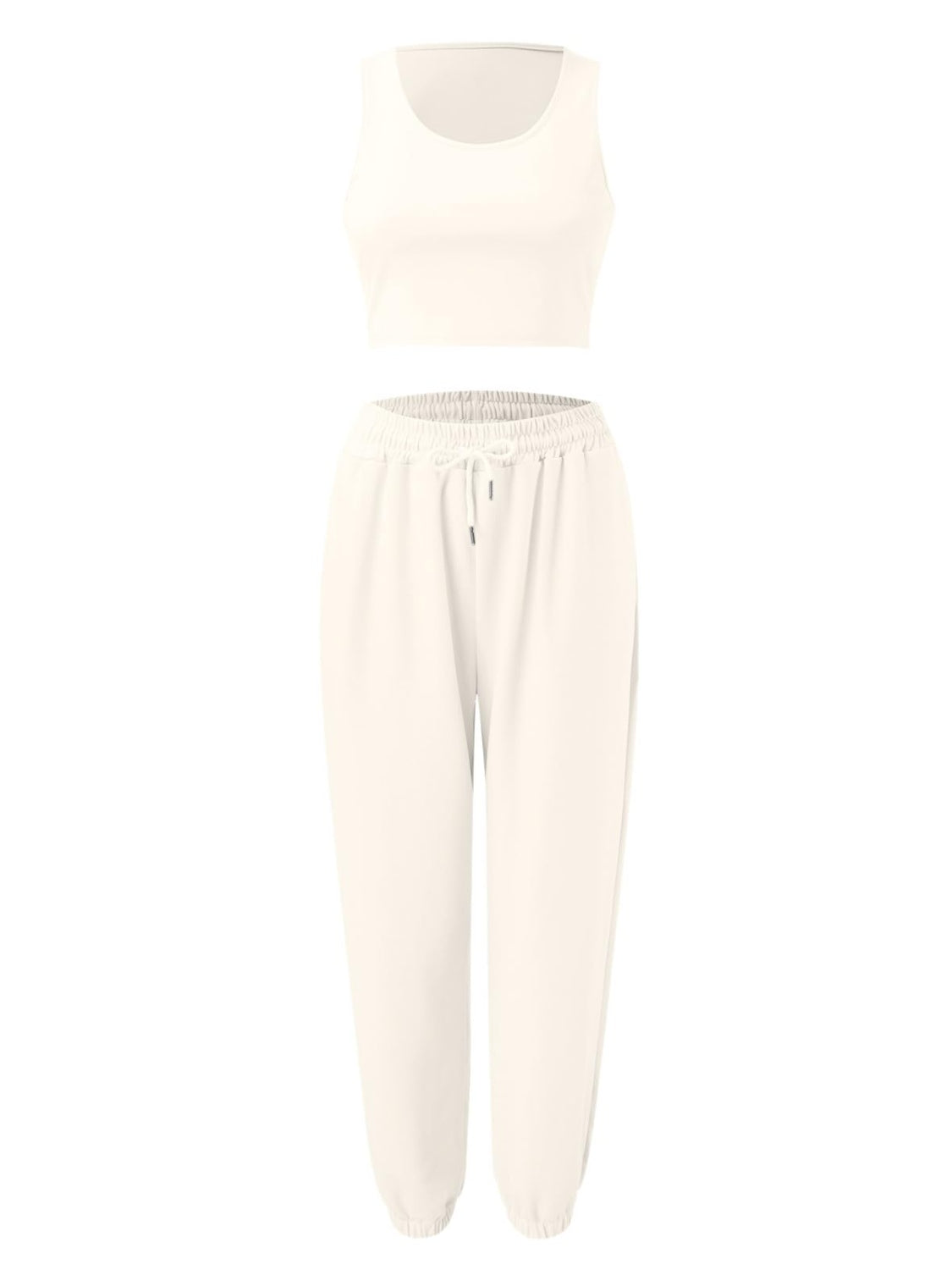 Ensemble haut à bretelles larges et pantalon de jogging à cordon de serrage