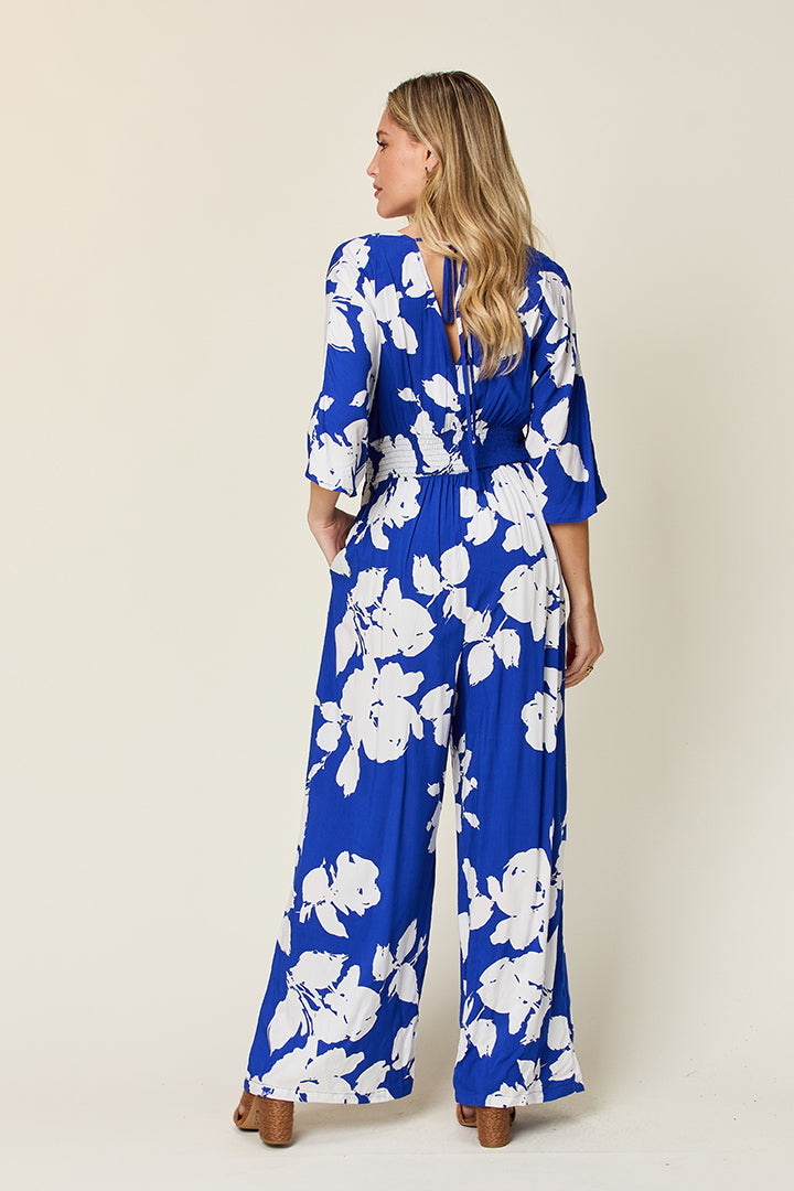 Combinaison à jambes larges et nouée dans le dos, taille réelle, imprimée Double Take