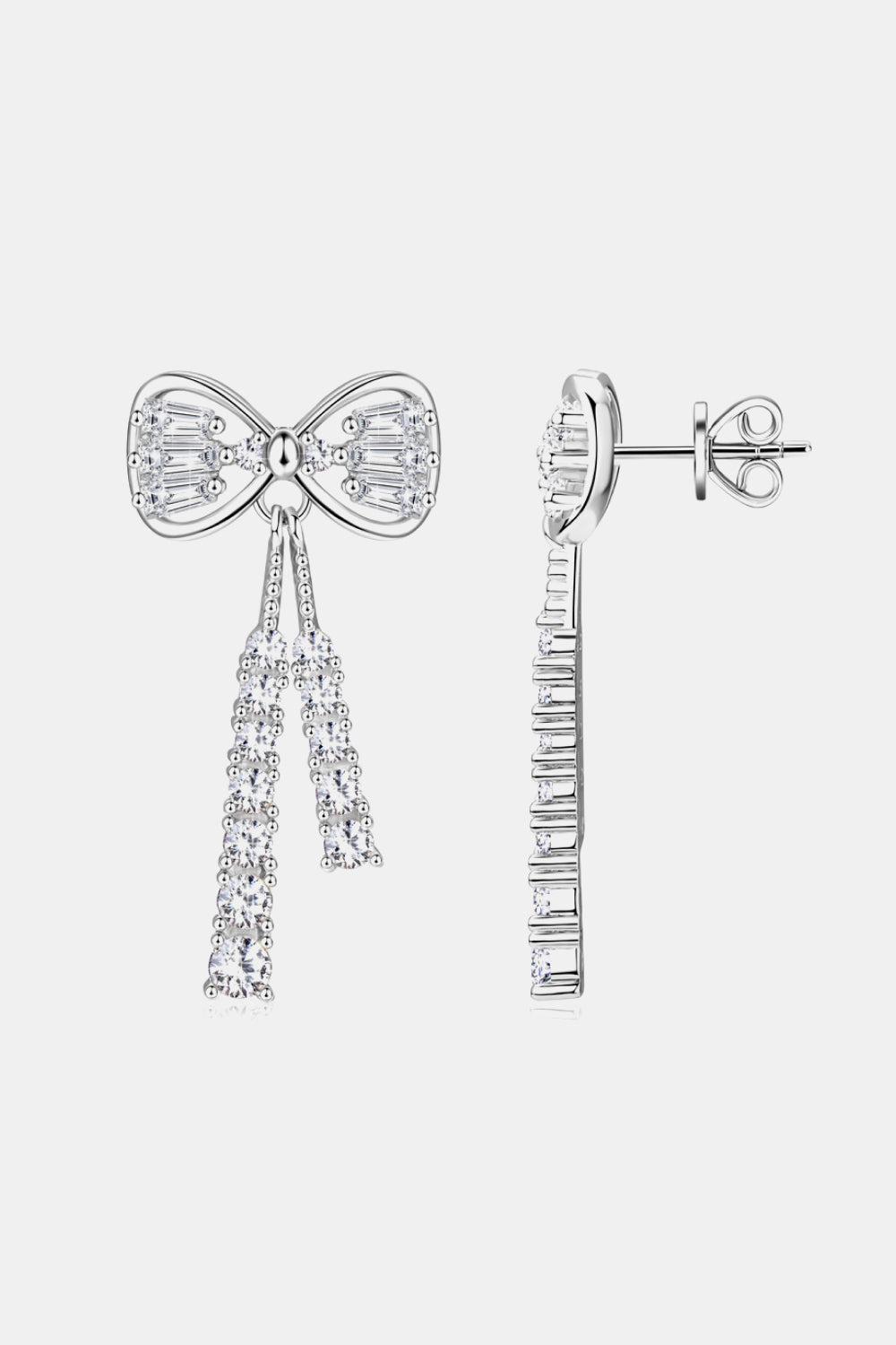 Boucles d'oreilles en argent sterling 925 avec moissanite de 1,12 carat