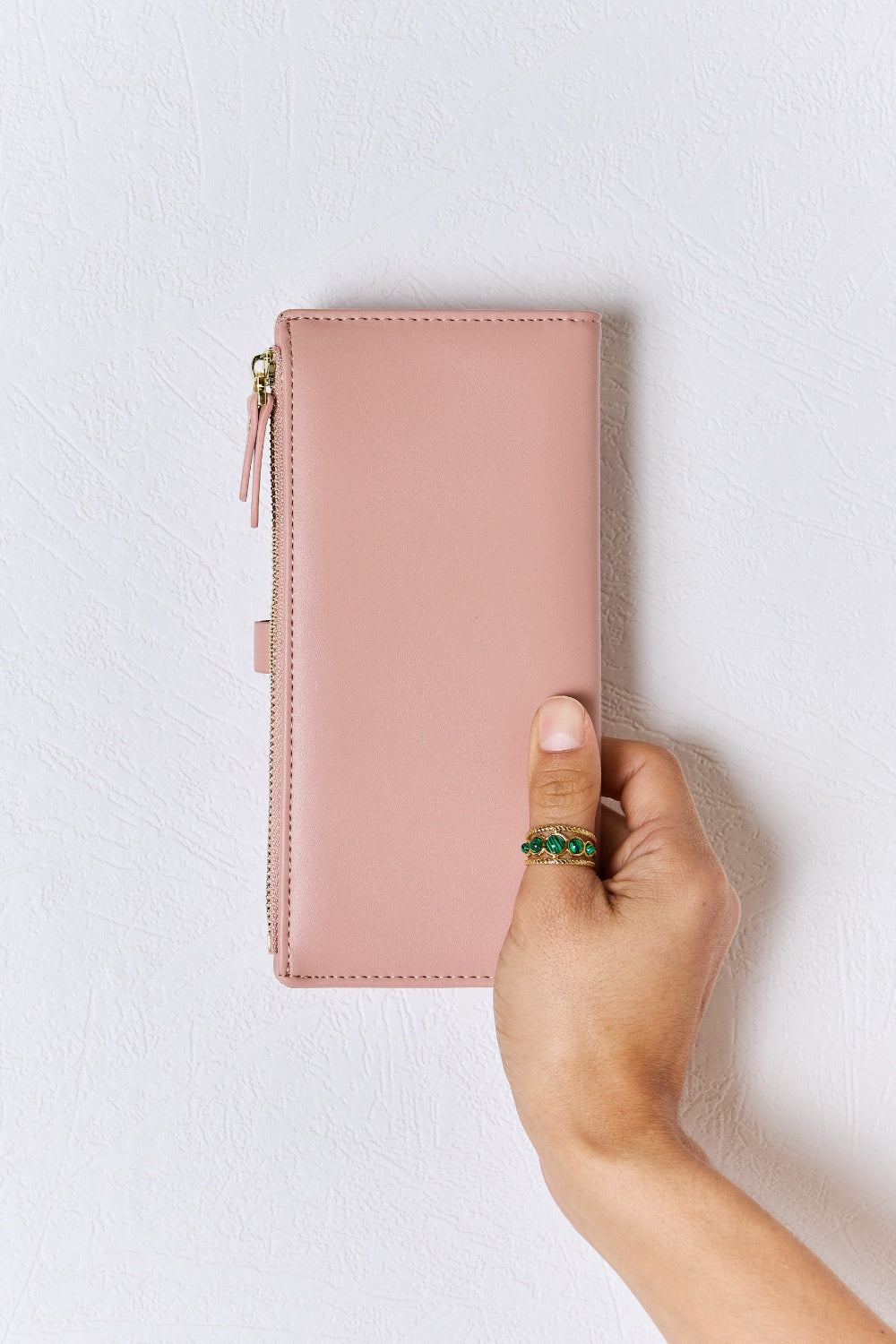 Portefeuille en cuir PU texturé David Jones