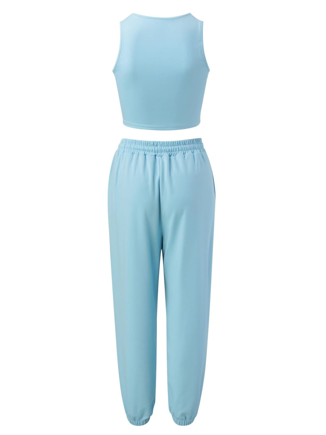 Ensemble haut à bretelles larges et pantalon de jogging à cordon de serrage