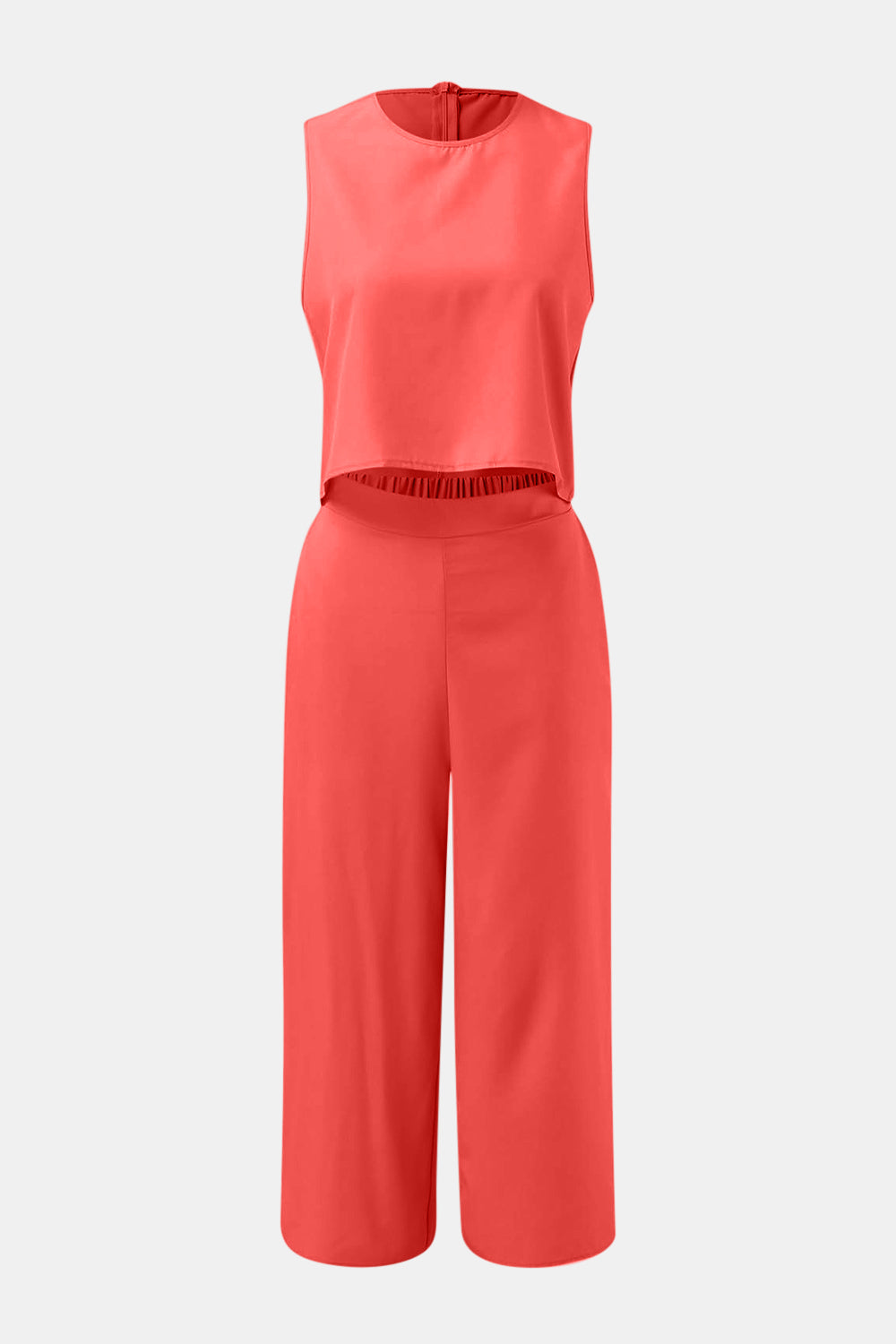 Ensemble haut à col rond et pantalon large