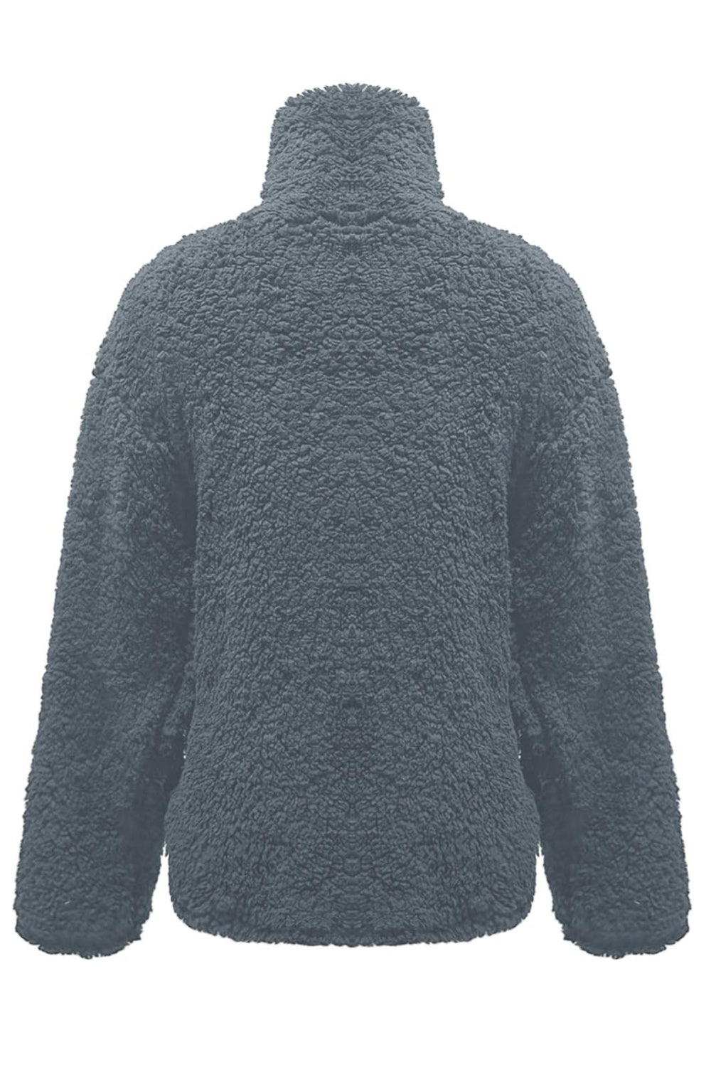 Sweat-shirt à manches longues et col roulé duveteux