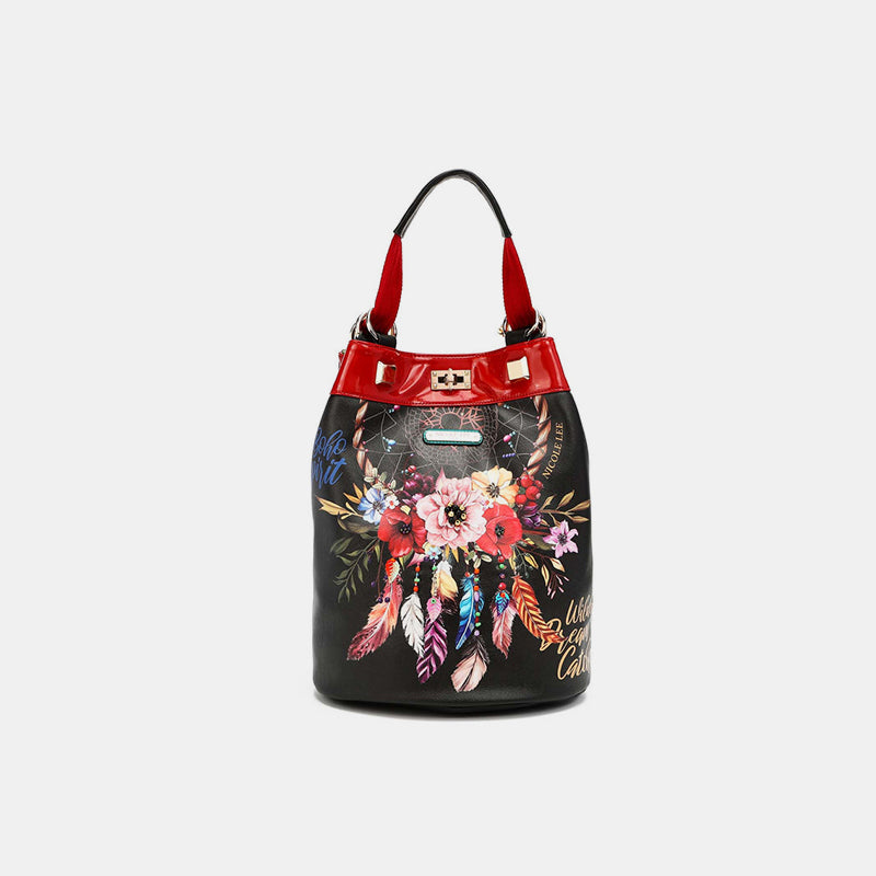 Sac à dos à bandoulière réglable à motif floral Nicole Lee USA