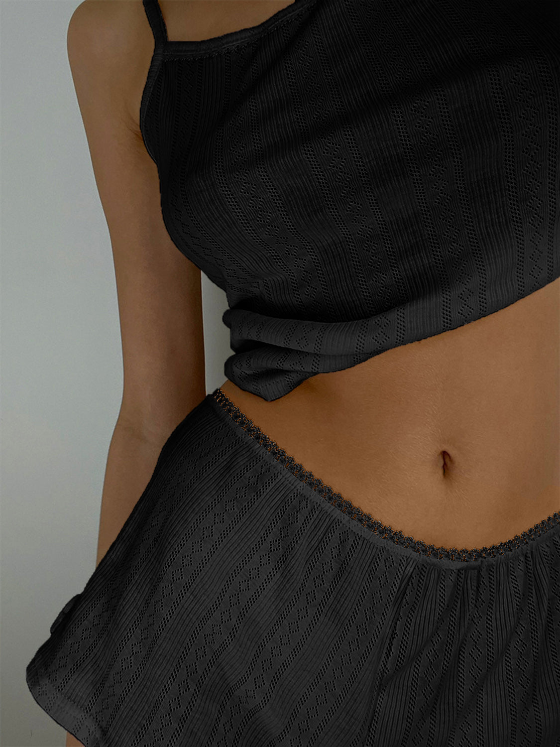 Ensemble caraco et short à col carré
