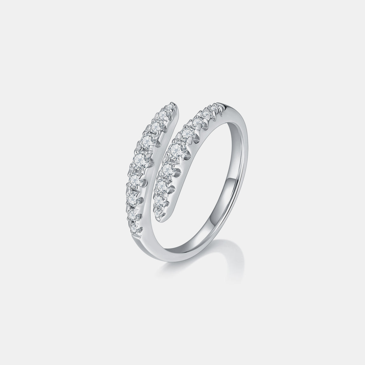 Bague en argent sterling 925 avec moissanite