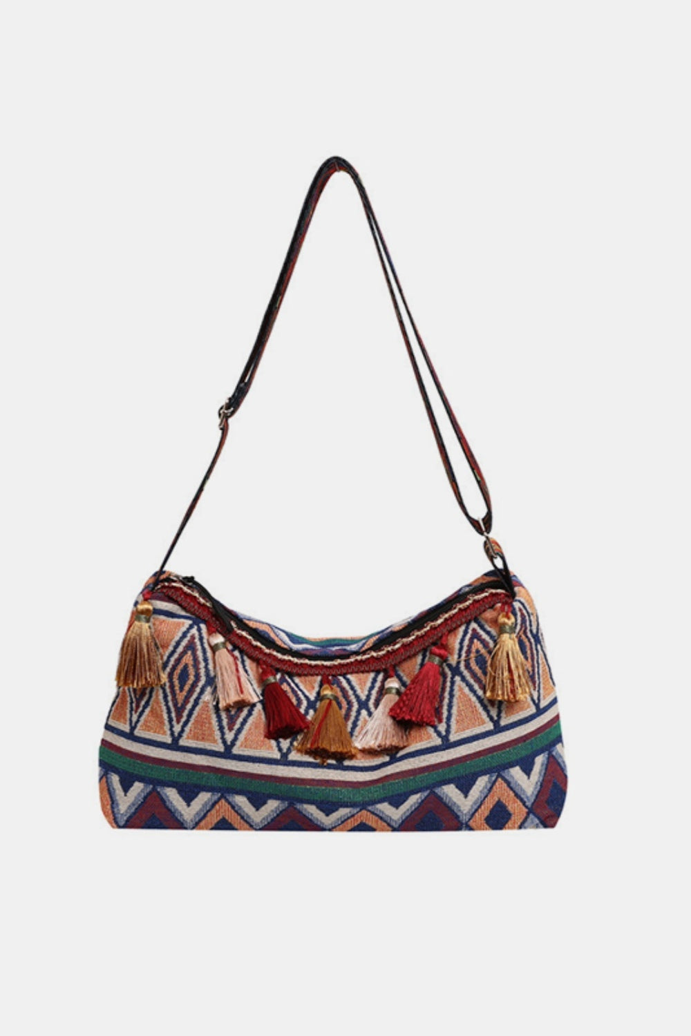 Sac à bandoulière réglable à pompon