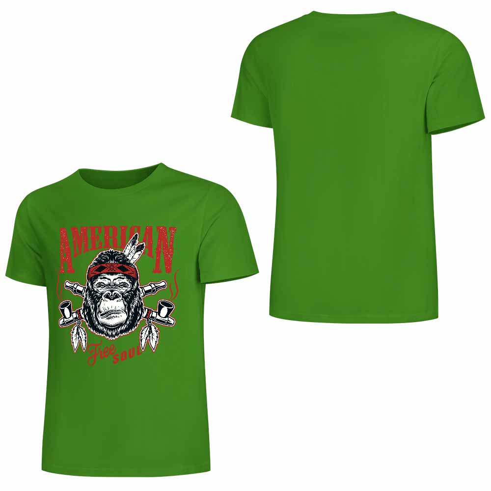 New 2025 Pure cotton short sleeved T-shirt Front print Multiple colors