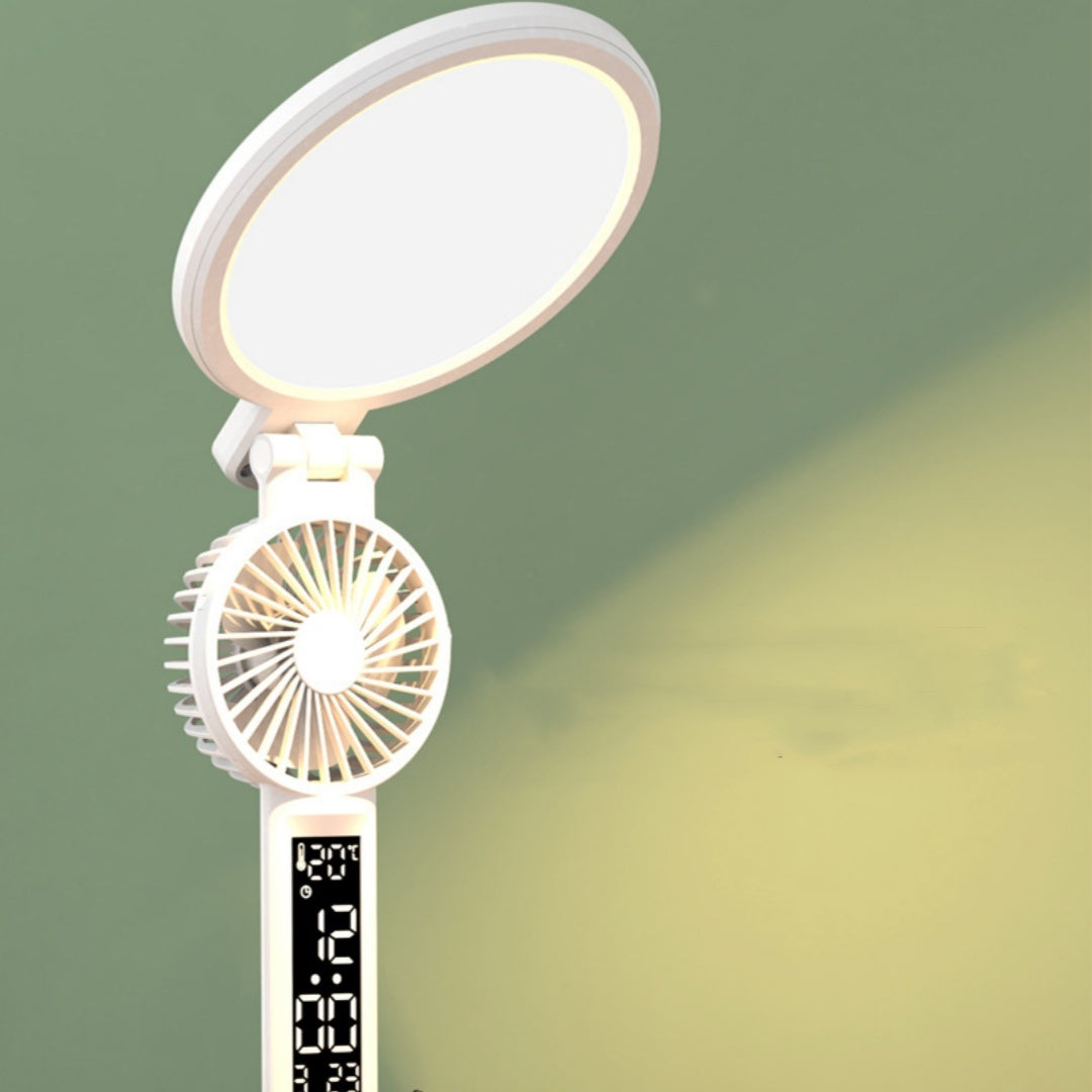Lampe de table LED rechargeable par USB, intensité variable, ventilateur LED pliable, protection des yeux, veilleuse de lecture