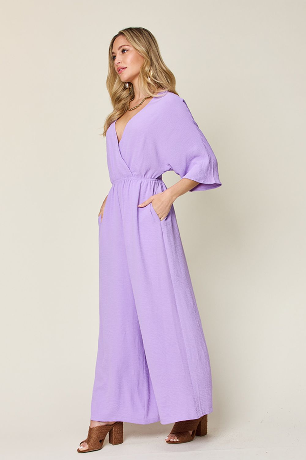Combinaison à jambes larges et surplis Double Take avec poches