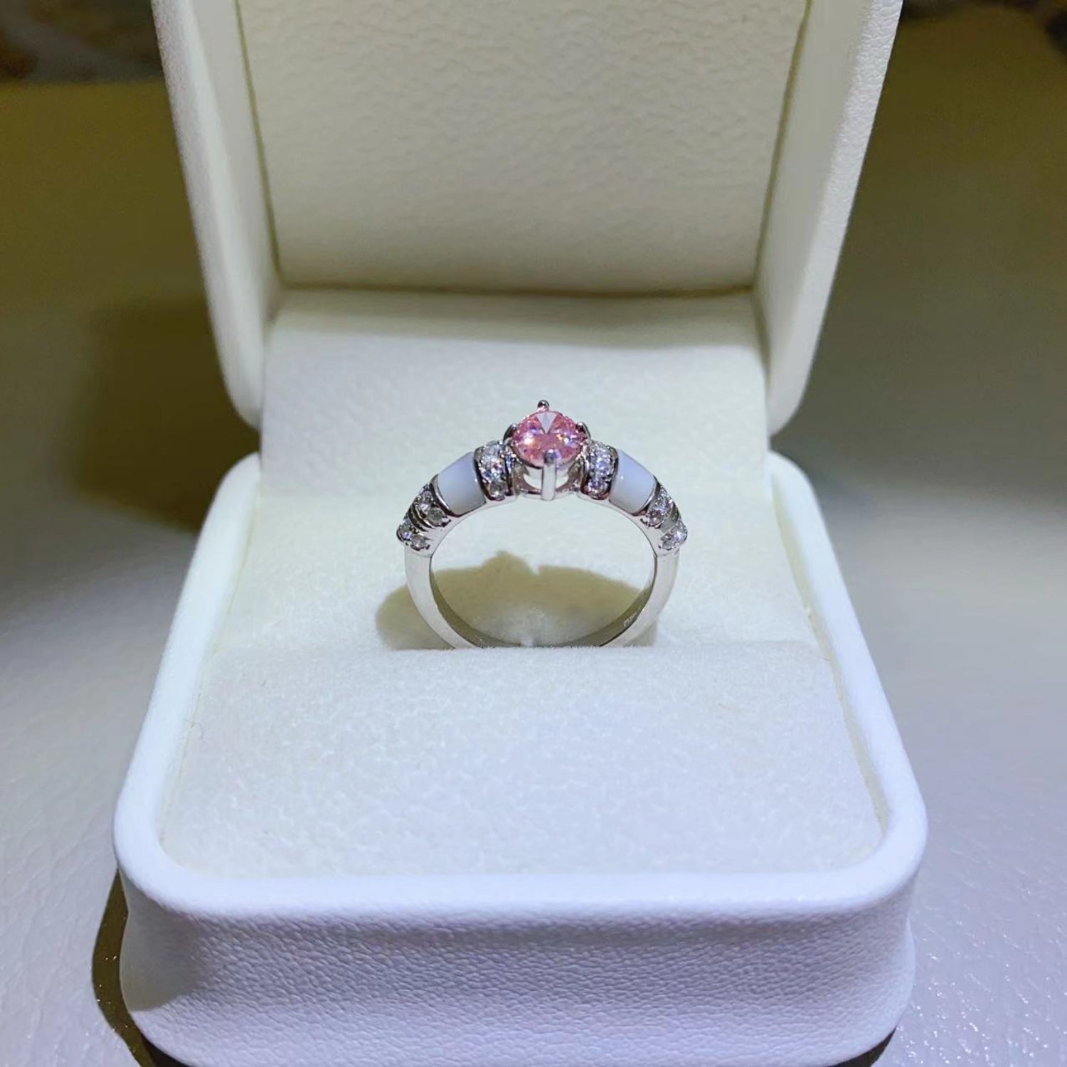 Bague en argent sterling 925 avec moissanite de 1 carat