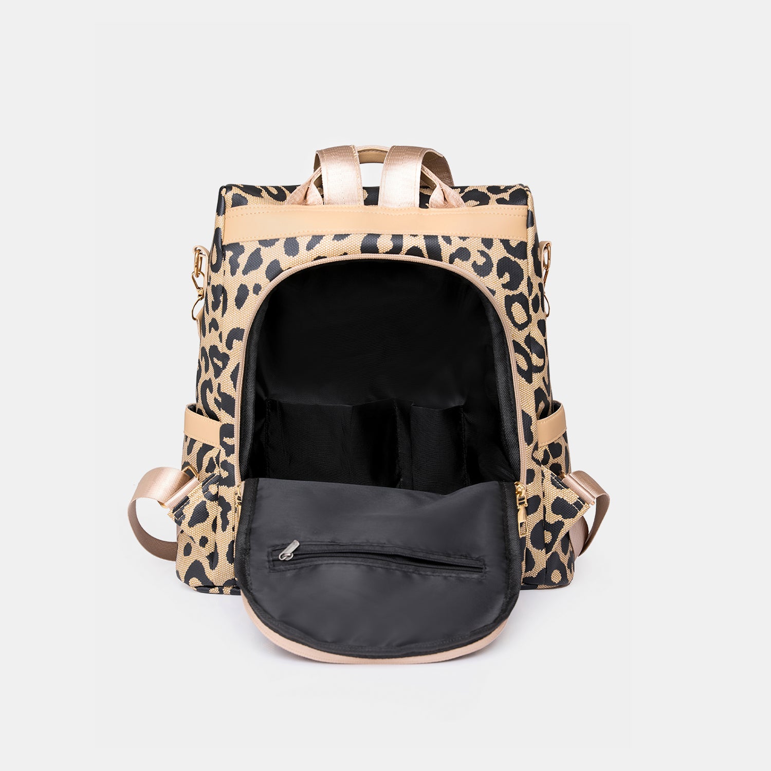 Sac à dos en cuir PU léopard