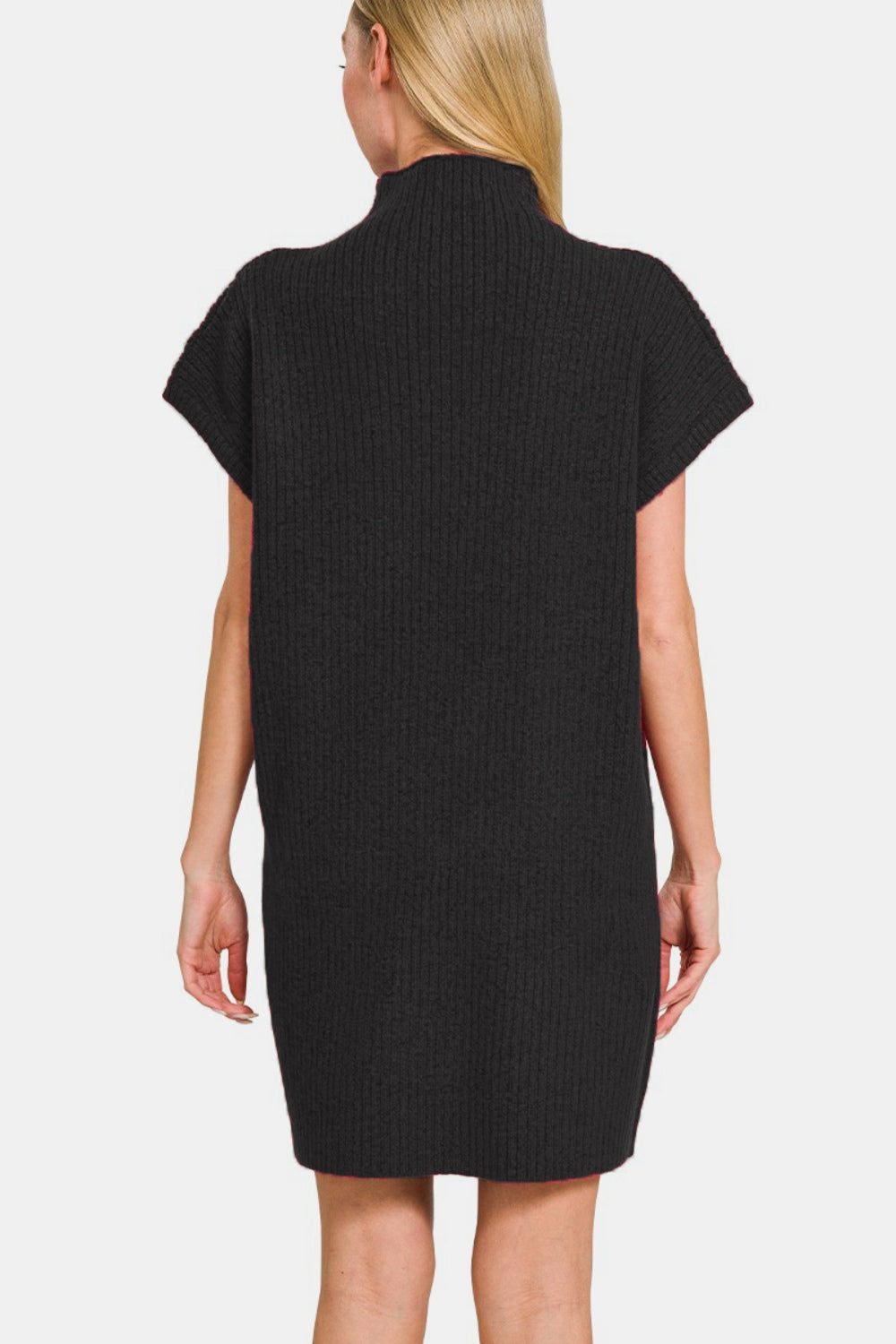 Robe mini-pull à manches courtes Zenana