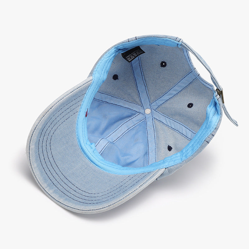 Casquette de baseball en coton vieilli