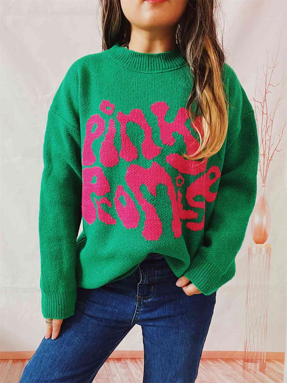 Pull graphique PINKY PROMISE