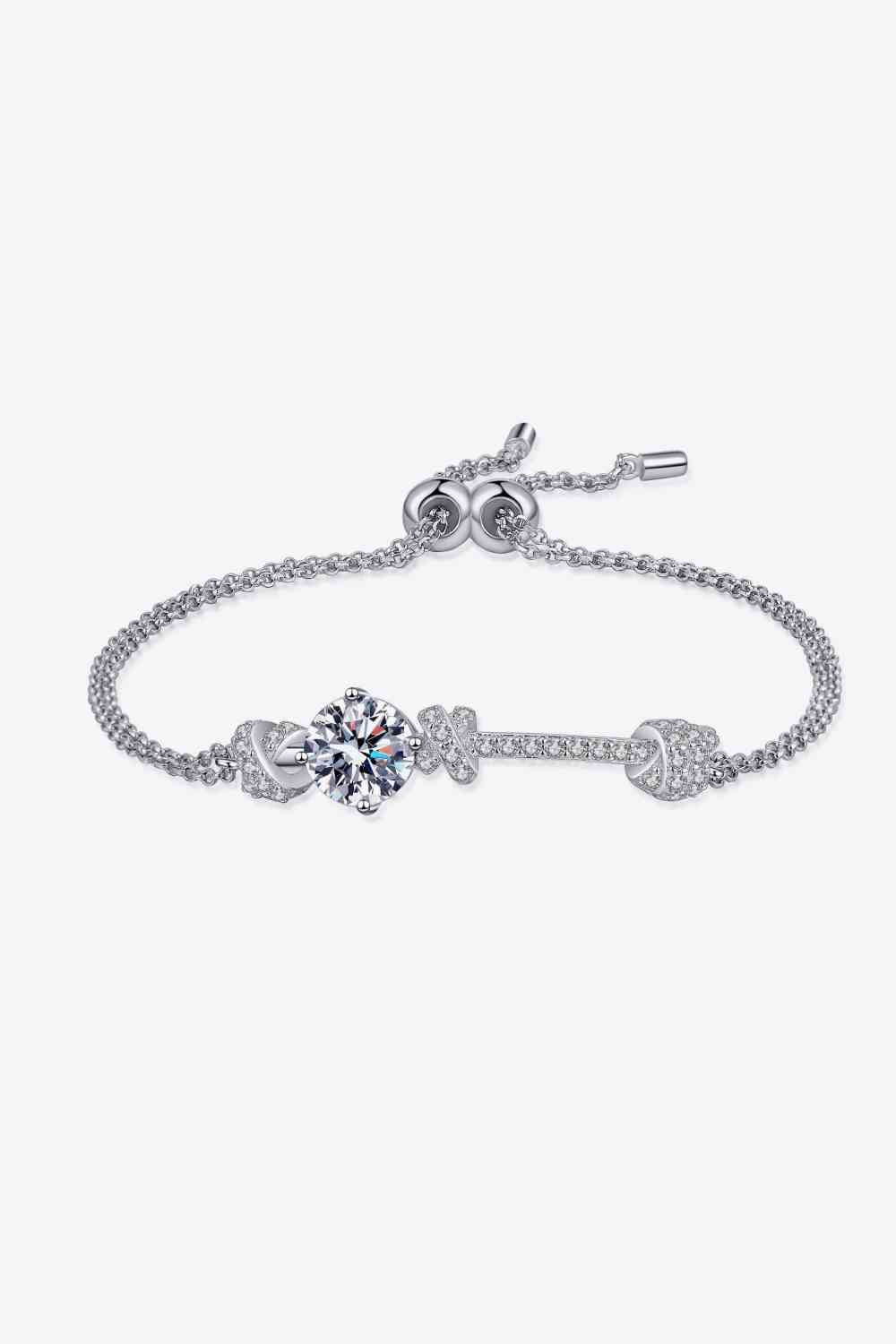 Bracelet en argent sterling 925 avec moissanite 2 carats