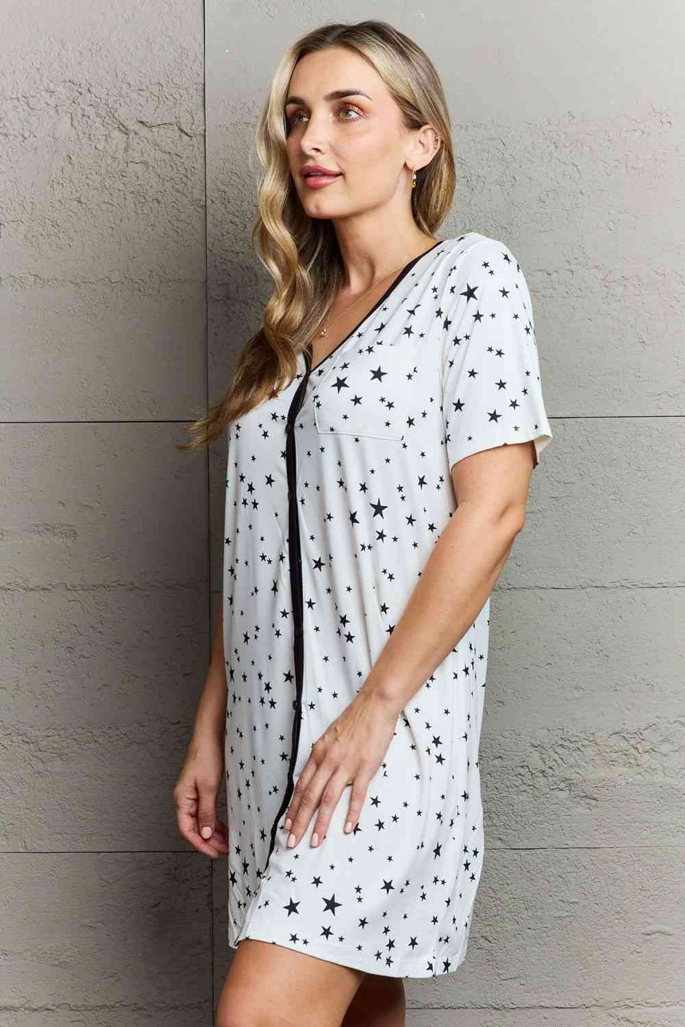 Robe de nuit boutonnée matelassée MOON NITE