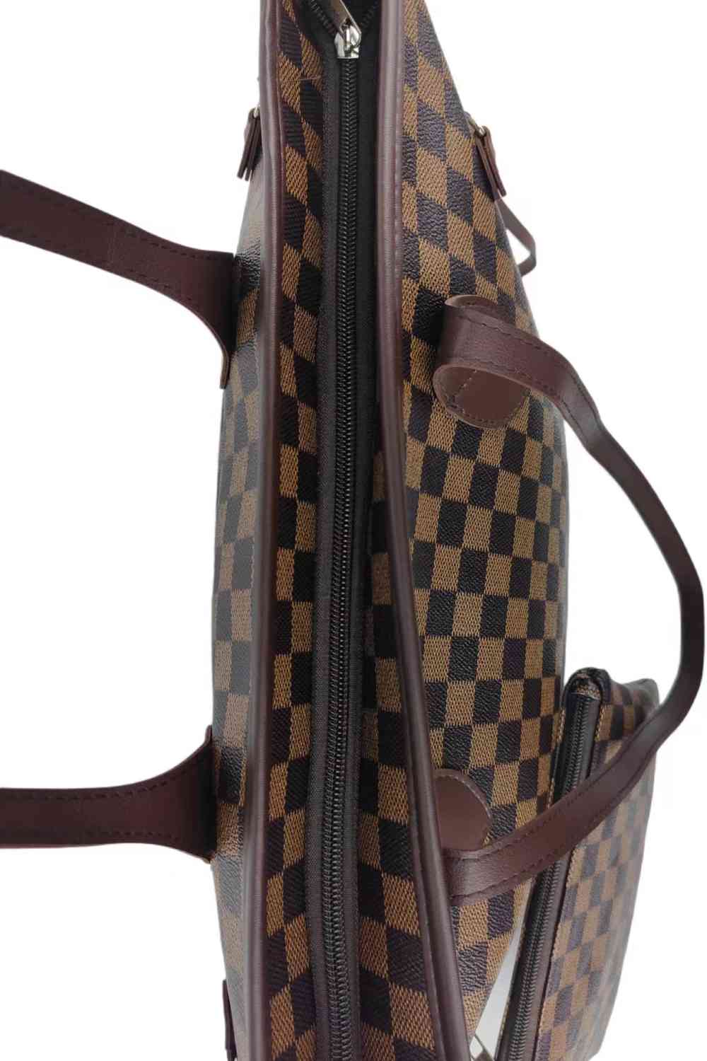 Ensemble de sacs à carreaux en PVC deux pièces