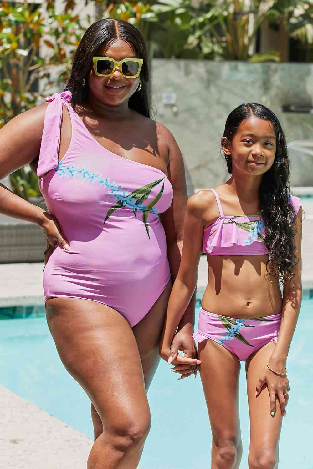 Maillot de bain une épaule Marina West Swim Vacay Mode en rose œillet