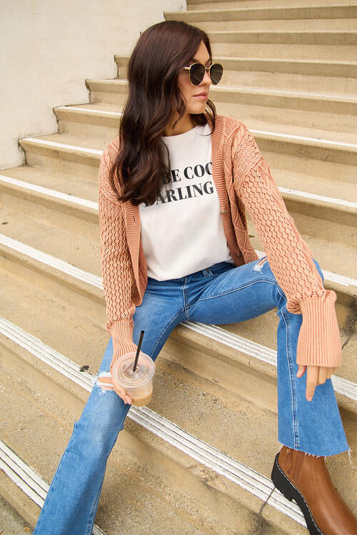T-shirt à manches courtes Simply Love Full Size JUST BE COOL DARLING