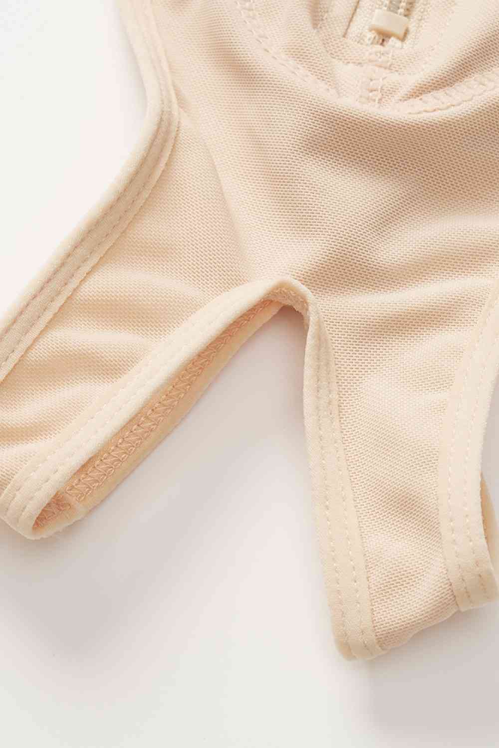Body gainant à fermeture éclair et bretelles réglables, taille complète