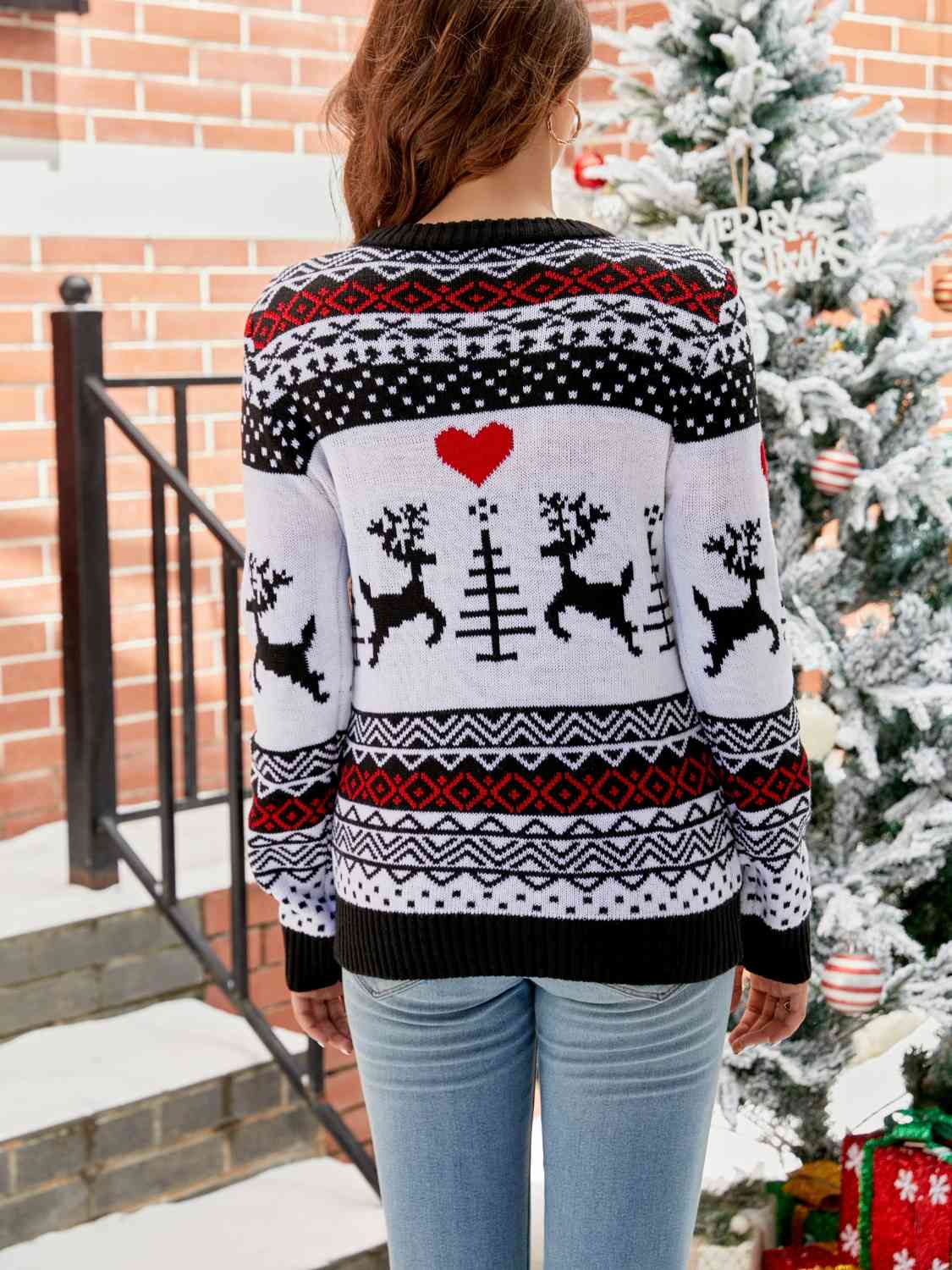 Pull de Noël à col rond