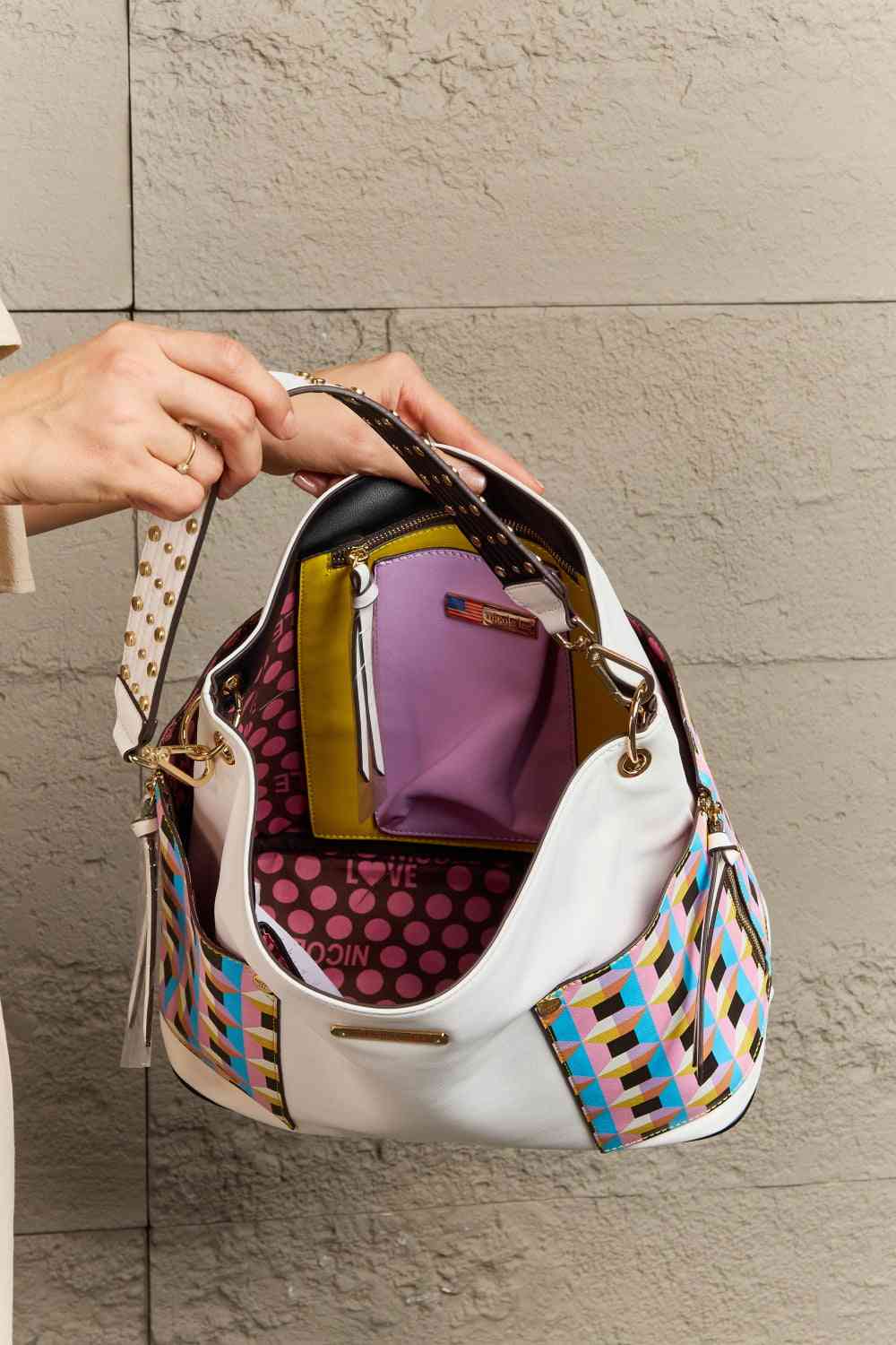 Ensemble de sacs à main Quihn de Nicole Lee USA, 3 pièces