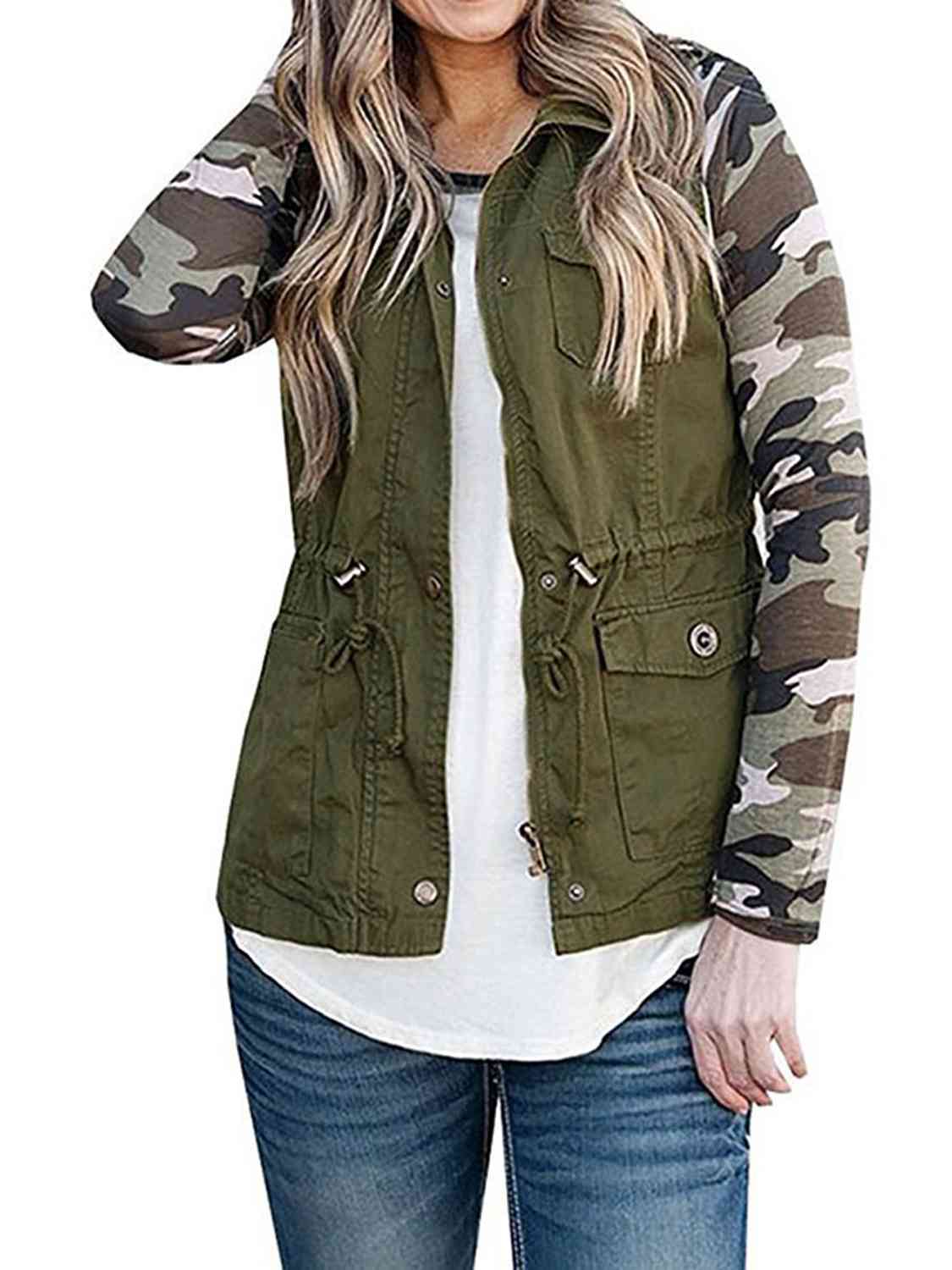 Gilet à cordon de serrage et poches